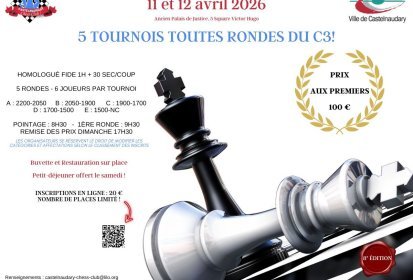 Affiche 8es tournois toutes rondes de Castelnaudary